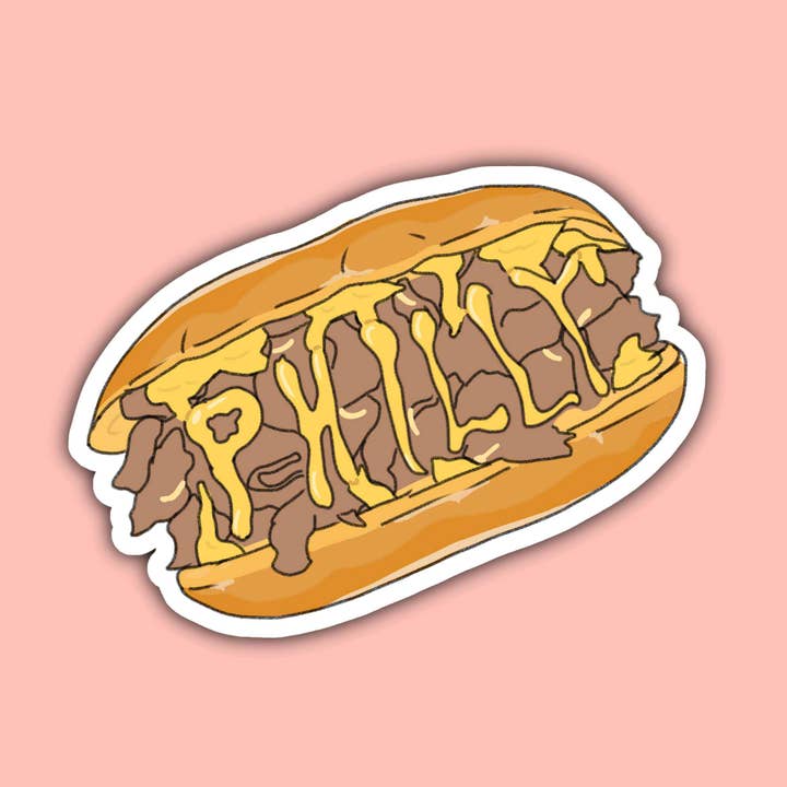 Philadelphia Cheesesteak Sticker voor wholesale door Noellita Bonita