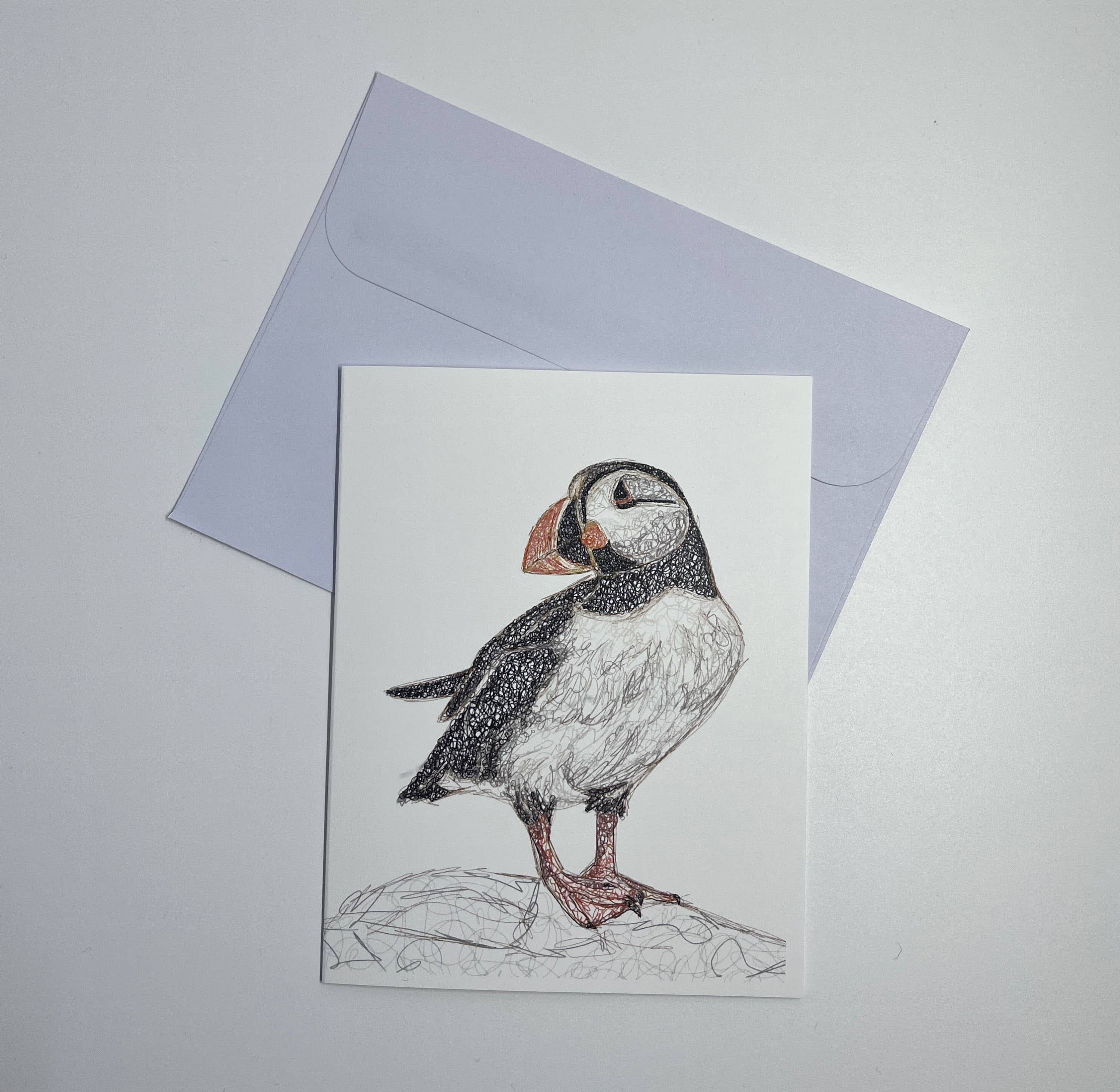 Sea Spray AK - Wholesale Everyday Greeting Card - Atlantic Puffin Greeting Card, Birds of Alaska, Stationary2