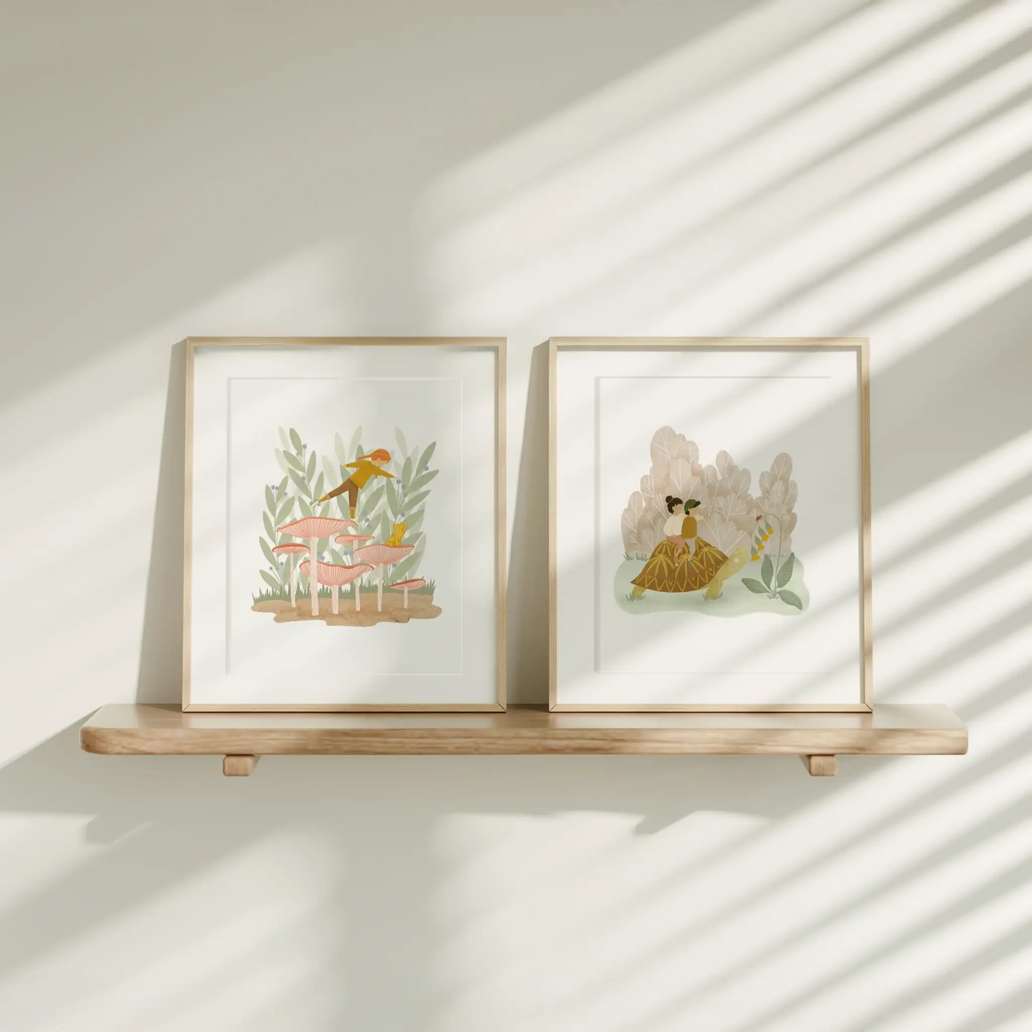 oh, little wren - Wholesale Art Print - Art Print 8x10 | Leaning In | Kid among Mushrooms Kid Art2