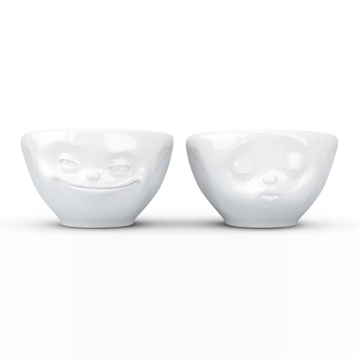 Small Bowl Set No. 1, Grinning & Kissing Face for wholesale by Fiftyeight Products