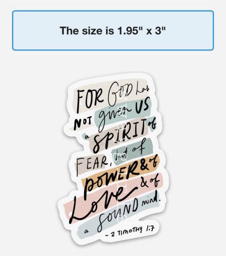 swaygirls - Wholesale Sticker - 2 Timothy 1:7 Sticker6