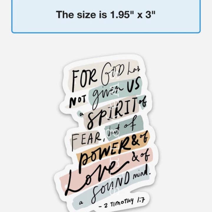 swaygirls - Wholesale Sticker - 2 Timothy 1:7 Sticker6