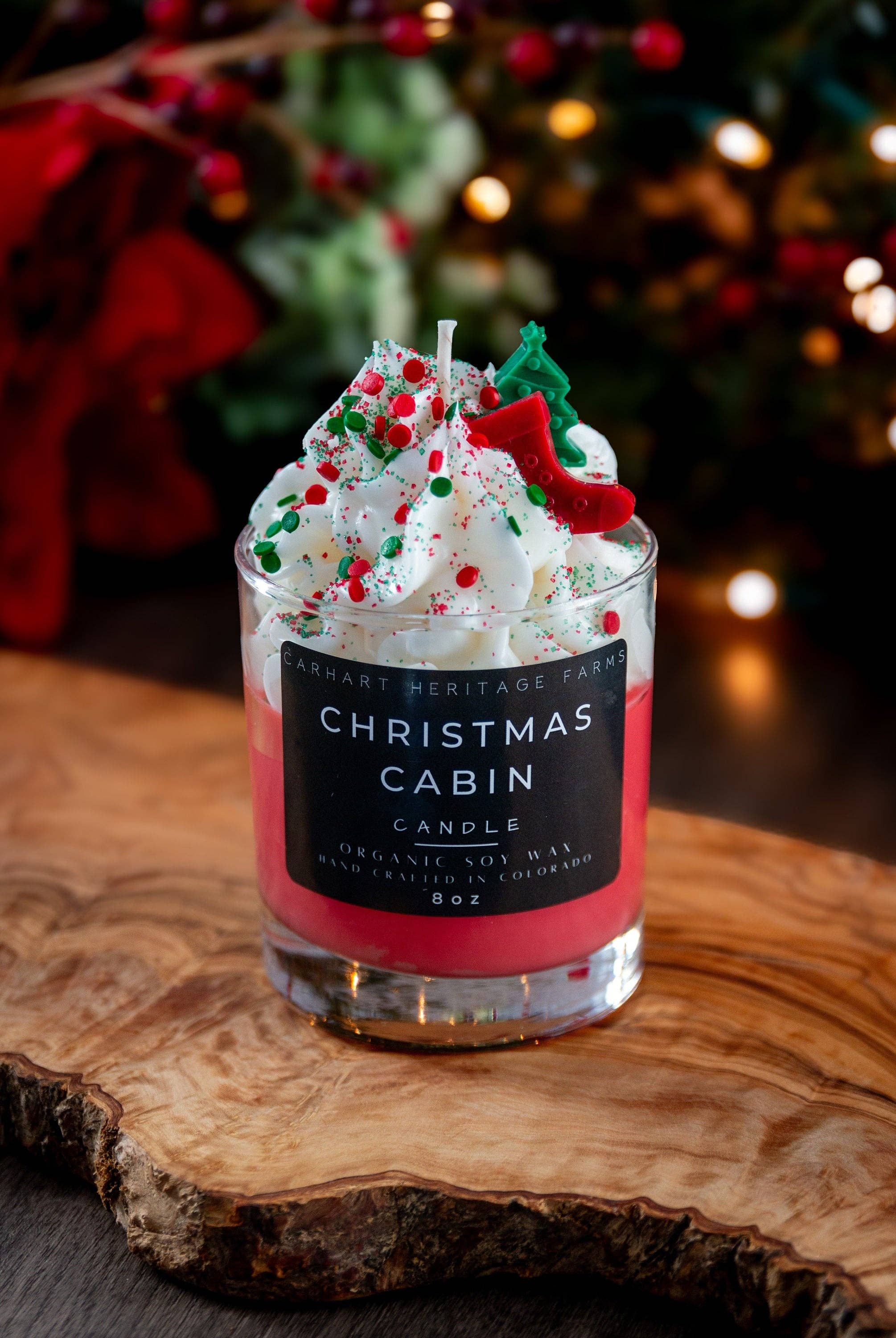Carhart Heritage Farms - Wholesale Novelty Candle - Christmas Cabin Holiday Dessert Candle2
