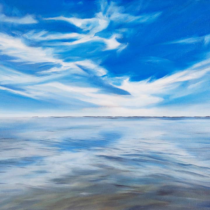 'Reflections' Coastal Blue Water Art Print + Wall Decor for wholesale by Coleman Senecal Art
