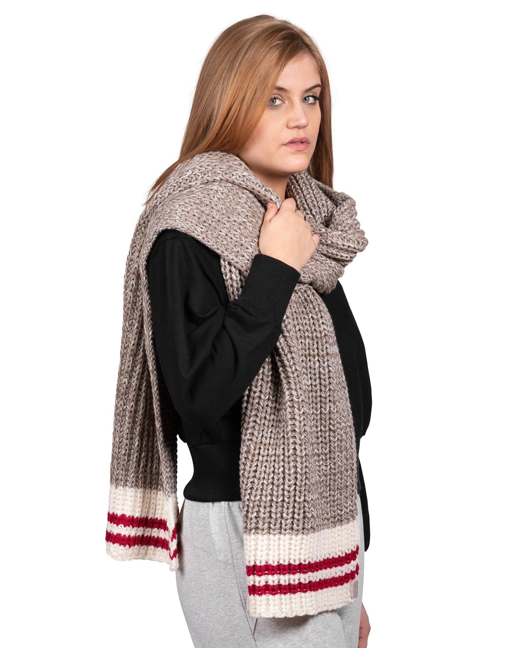 LATTELOVE - Wholesale Scarf - Women's - Canadiana Scarf by Coffee Shoppe - DK Smoked Pearl Color1
