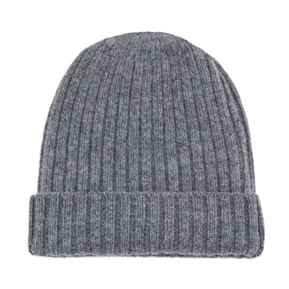 Wholesale Unisex 100% Lambswool Ribbed Beanie for your store - Faire