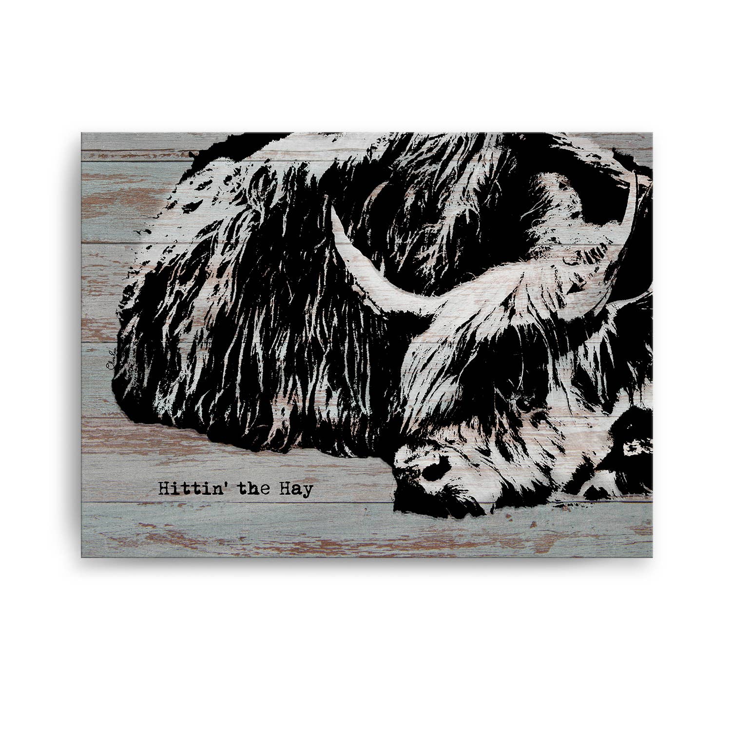 Ready2hangart, Inc. - Wholesale Art Print - Hittin' the Hay' Farmhouse Wrapped Canvas Animal Wall Art2