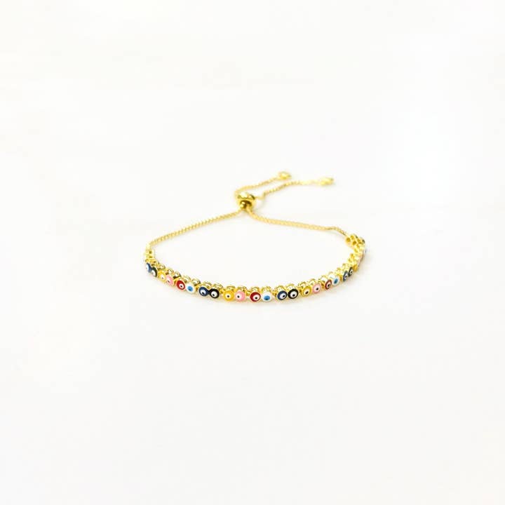 Pulseira com Olho Grego e Fecho de Ajuste por atacado de iiShii designs