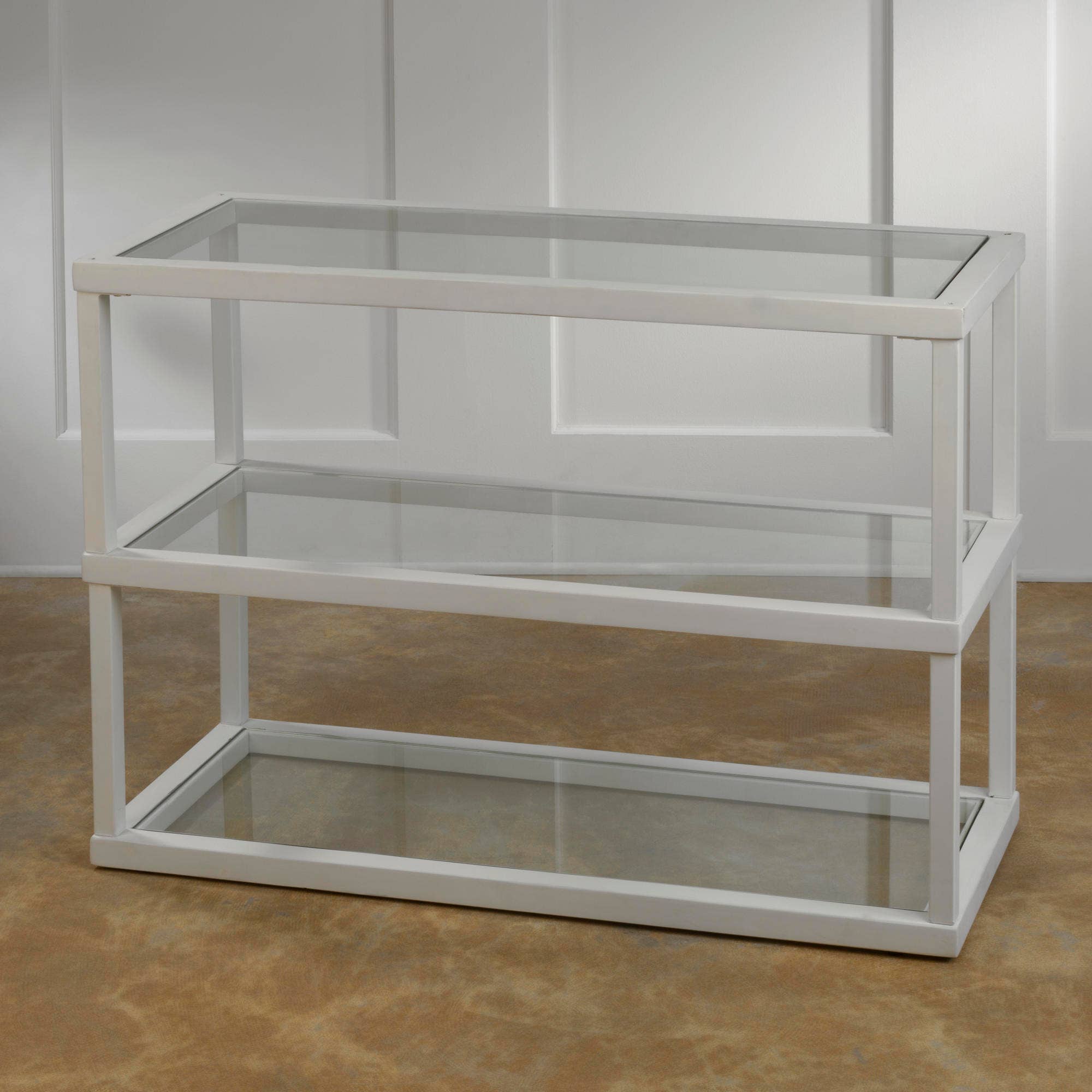 Tripar International - Wholesale Retailer Display - Kids & Baby - 3 Tier Glass & Wood Frame Display Shelf2