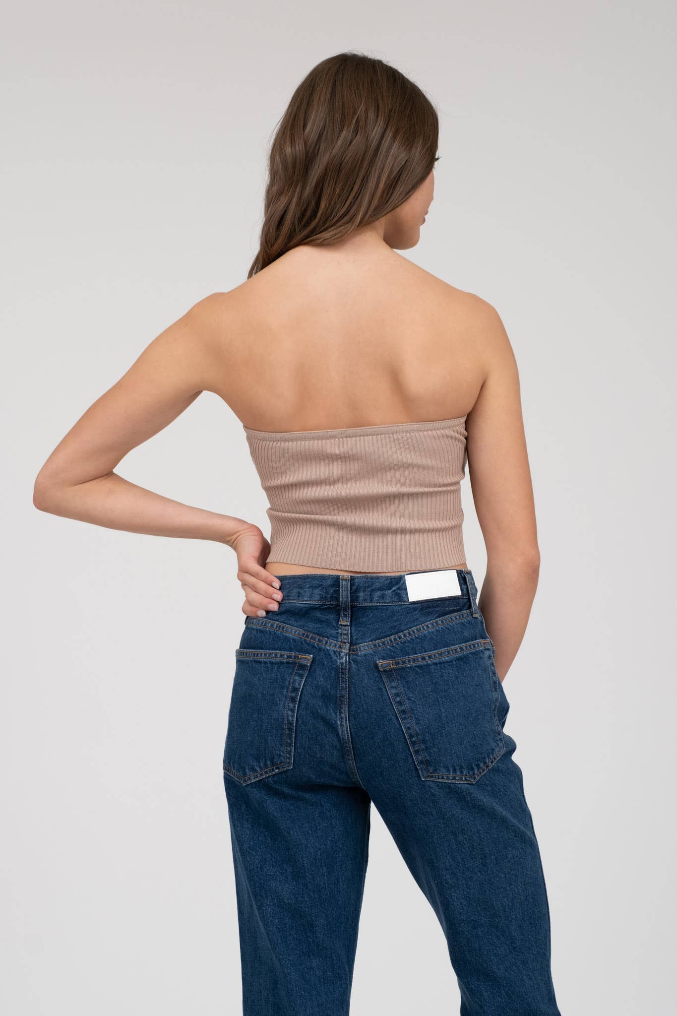 The Workshop Studio - Wholesale Knit Top - Women's - STRAPLESS TWIST FRONT KNIT CROP TOP (PRE-ORDER)23