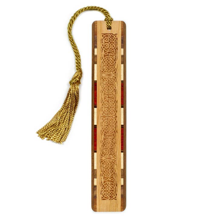 Celtic Knot Engraved on Cherry Wooden Bookmark for wholesale by Mitercraft