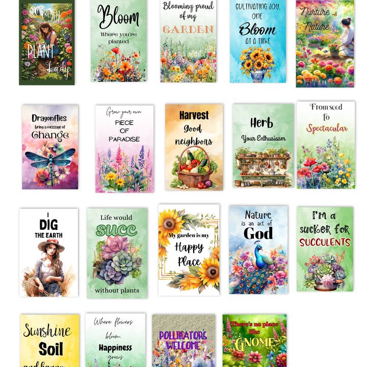 Blank Greeting Cards Envelopes for Gardeners Gardening Note Cards Assorted Any Occasion for wholesale by Blue Morning Expressions