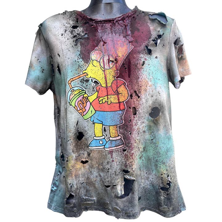 Bart Simpson Brain Freeze Zombie Tee for wholesale by TaylorMade Costume Design