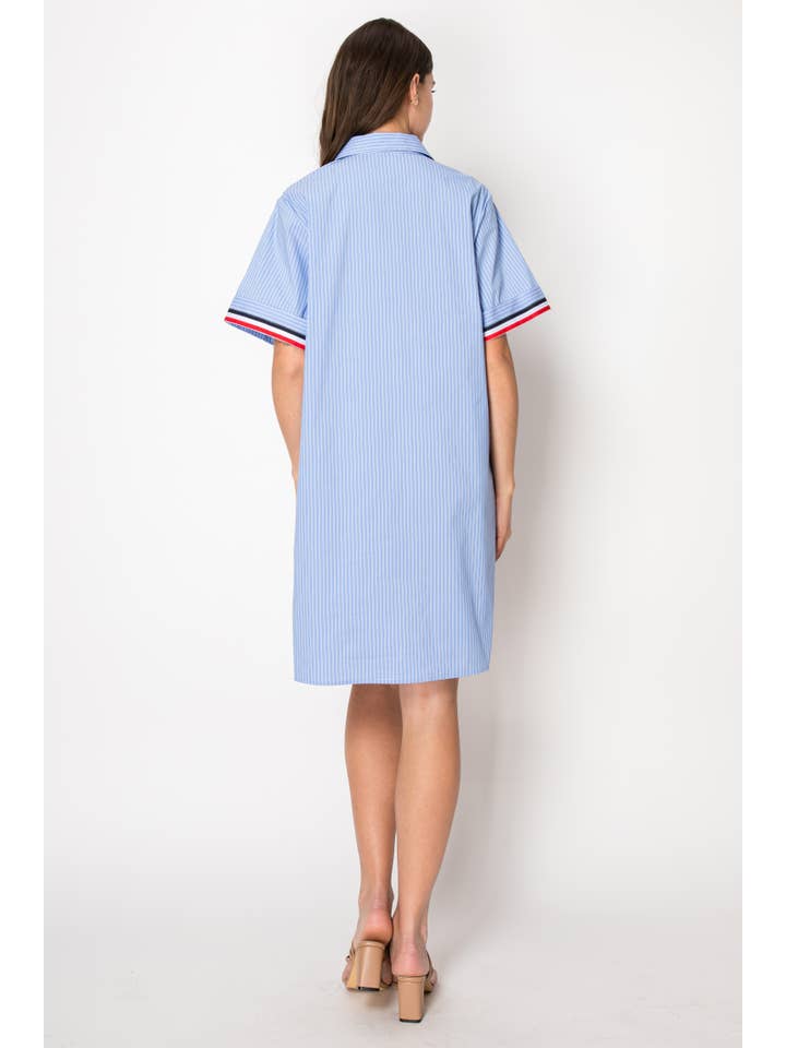 Blue Jordan Stripe Dress for wholesale on Faire