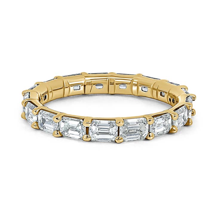 Smaragd Diamant Evighetsring (2,85 CTW) för wholesale av Orchid Gems Fine Jewelry