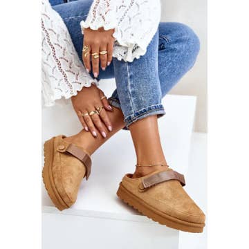 No Doubt Shoes – wholesale Träskor – dam – DAMTOFFLOR MED FUSKPÄLSFODER BEKVÄMA SLIP-IN MULE SLIDER TRÄSKOR22