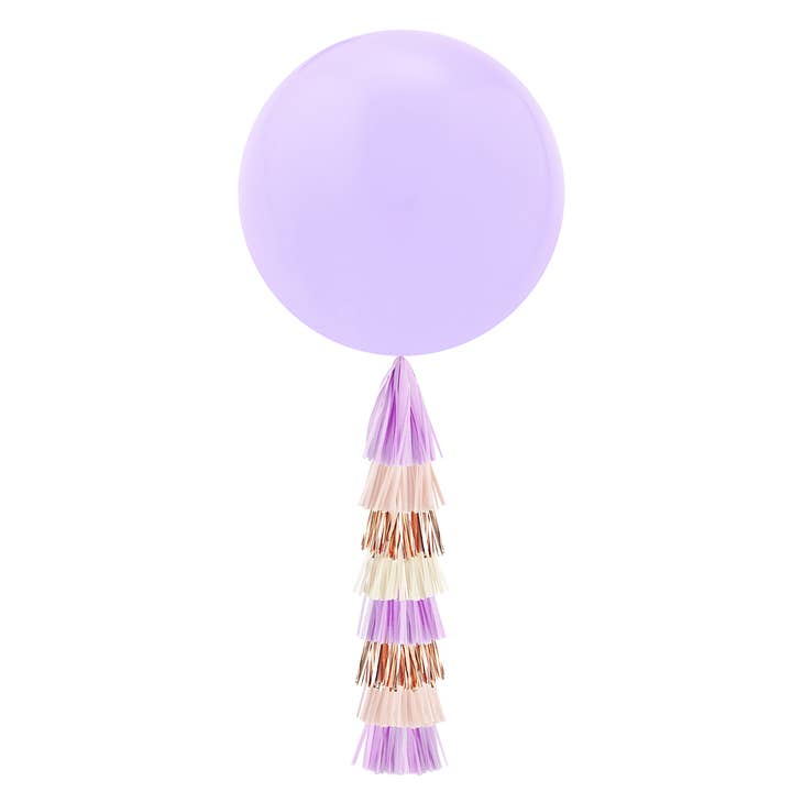 Wholesale Jumbo Balloon & Tassel Tail - Lilac & Rose Gold for your store -  Faire Canada