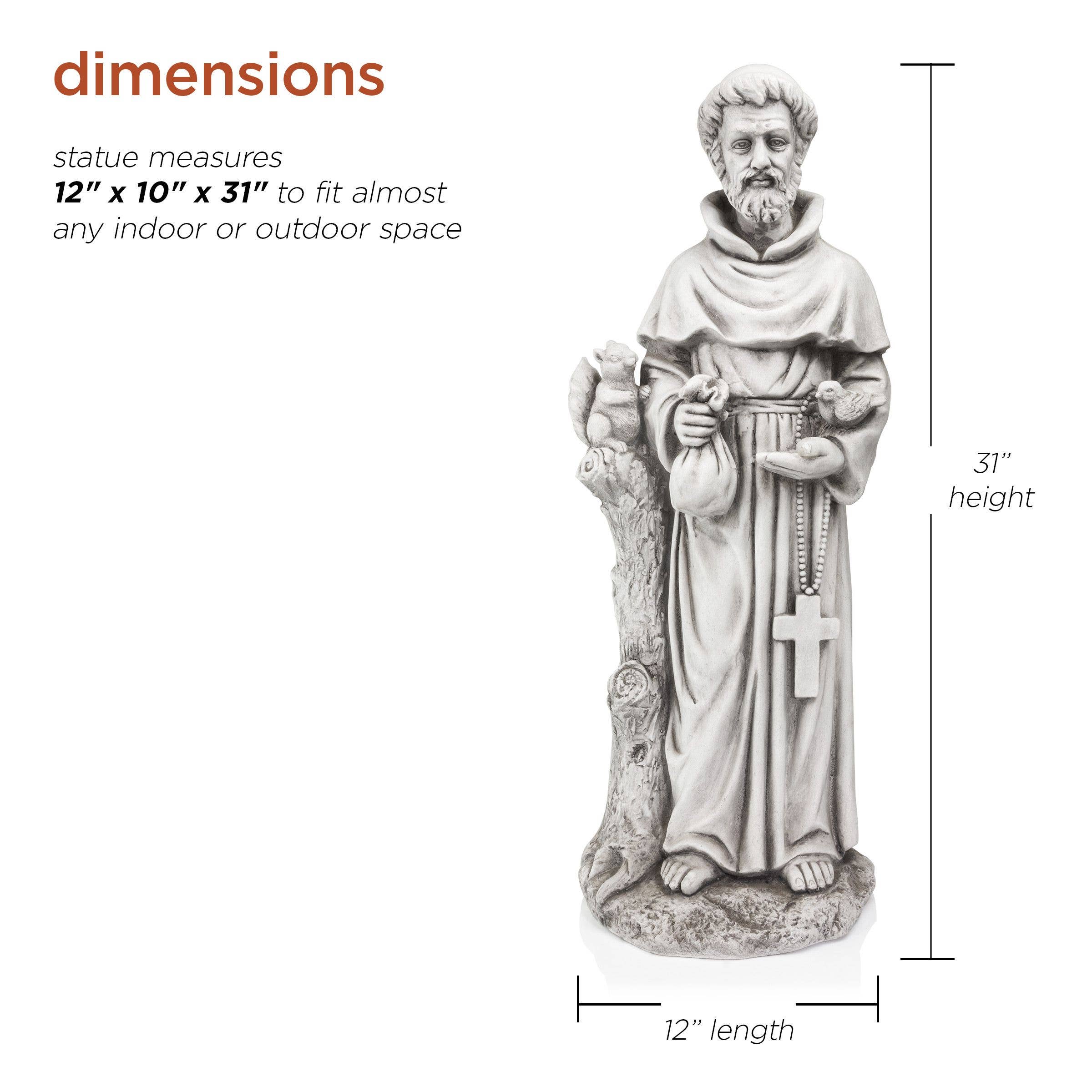 Alpine Corporation - Wholesale Outdoor Ornament/Decor - Alpine Corporation St. Francis Statue1