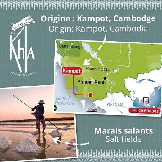 Khla - L'épicerie du Mékong – Großhandel Salz – Kampot Salzblume — Premium — 1 kg3