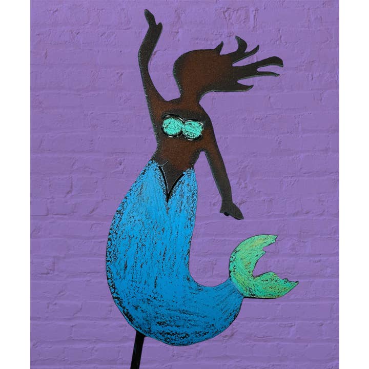 Whimsies - Wholesale Garden/Lawn Stake - Mermaid Plant Stake Nautical Garden Stake coastal beach USA