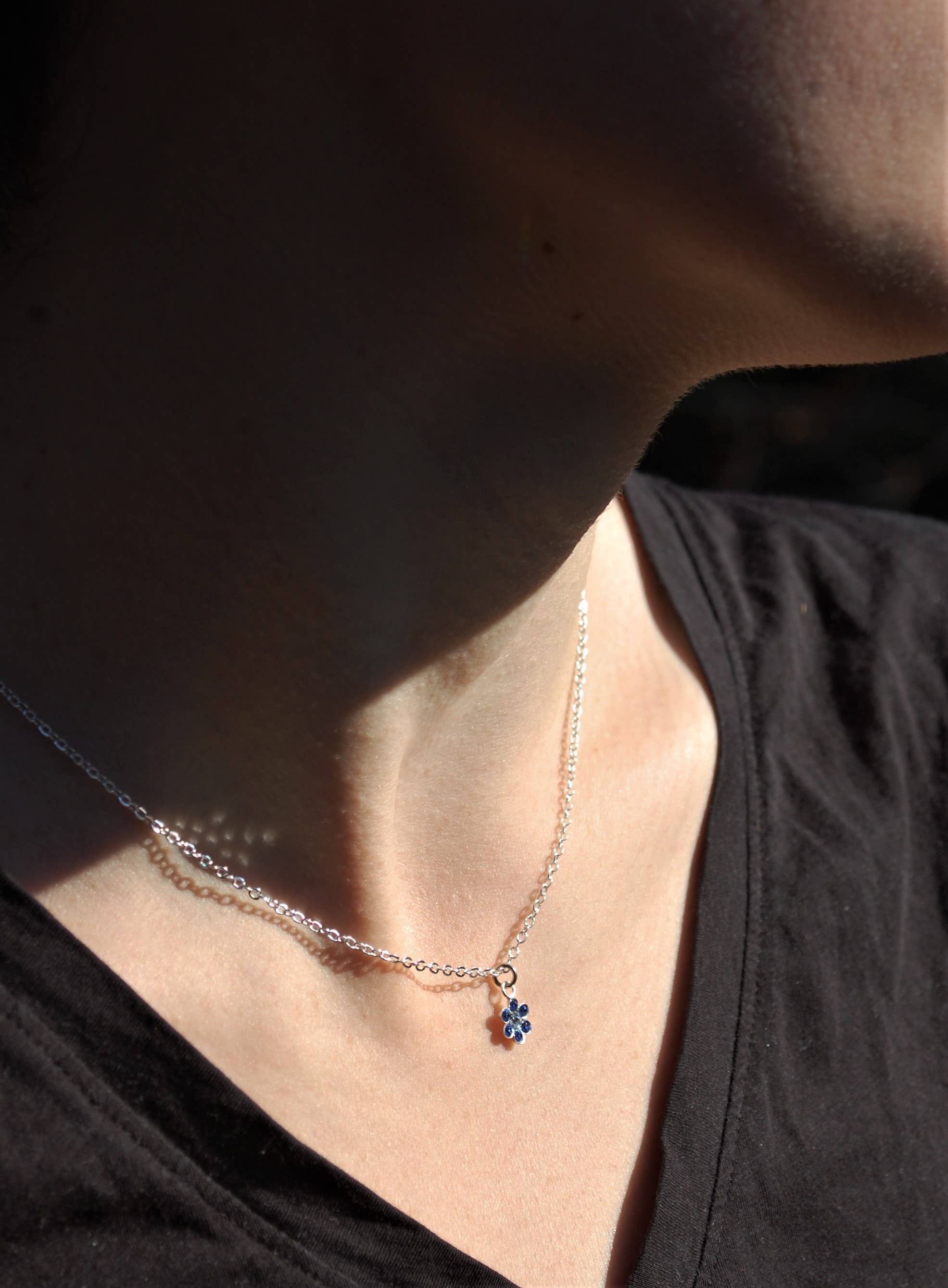 Semaki & Bird – wholesale Hänge-/berlockhalsband – Alaska Förgätmigej Inte Halsband - sterling silver hänge1