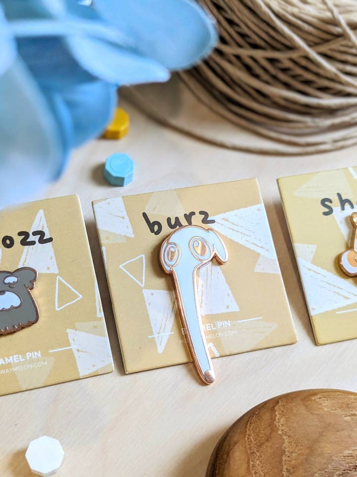 Mini Doggy Pins Set B (Schnozz, Burz, Shobe) - Hard Enamel Pin for wholesale by HideawayMelon