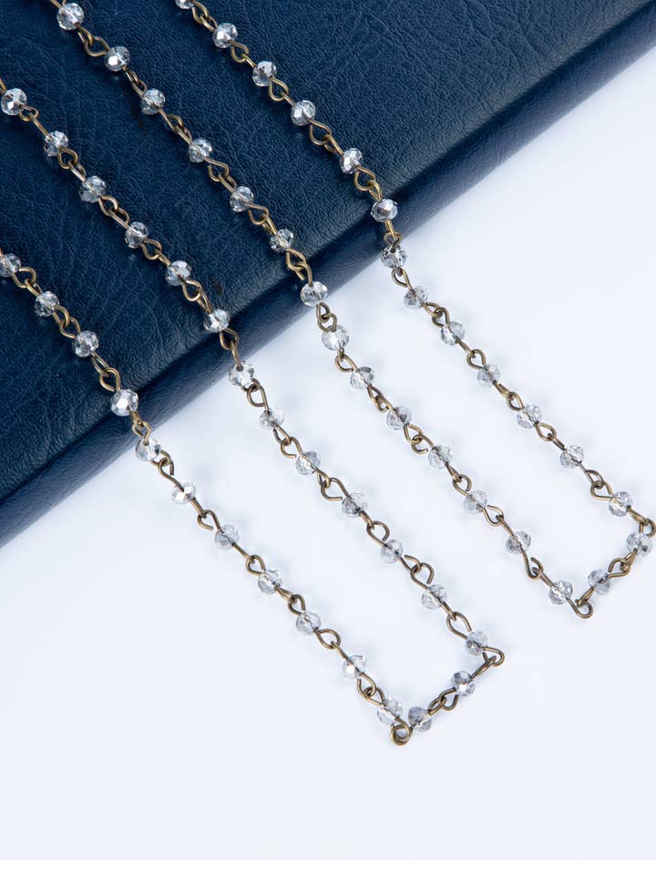 Crystal Beads Chain Necklace N1163-11-BZ for wholesale by Ole