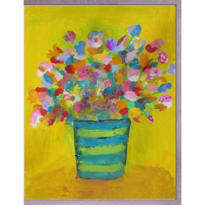 Yellow Vase. Brenda OIson for wholesale by Blueberry Road Cards