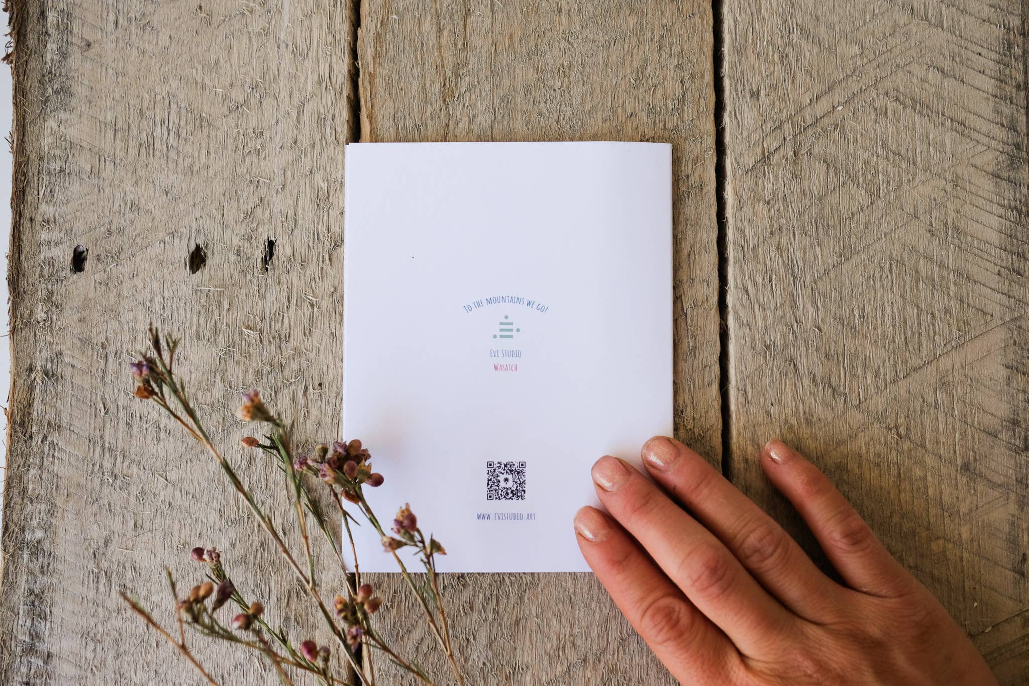 Evi Studio - Wholesale Everyday Greeting Card - Lake Tahoe Rainbow Elevations Blank Card2