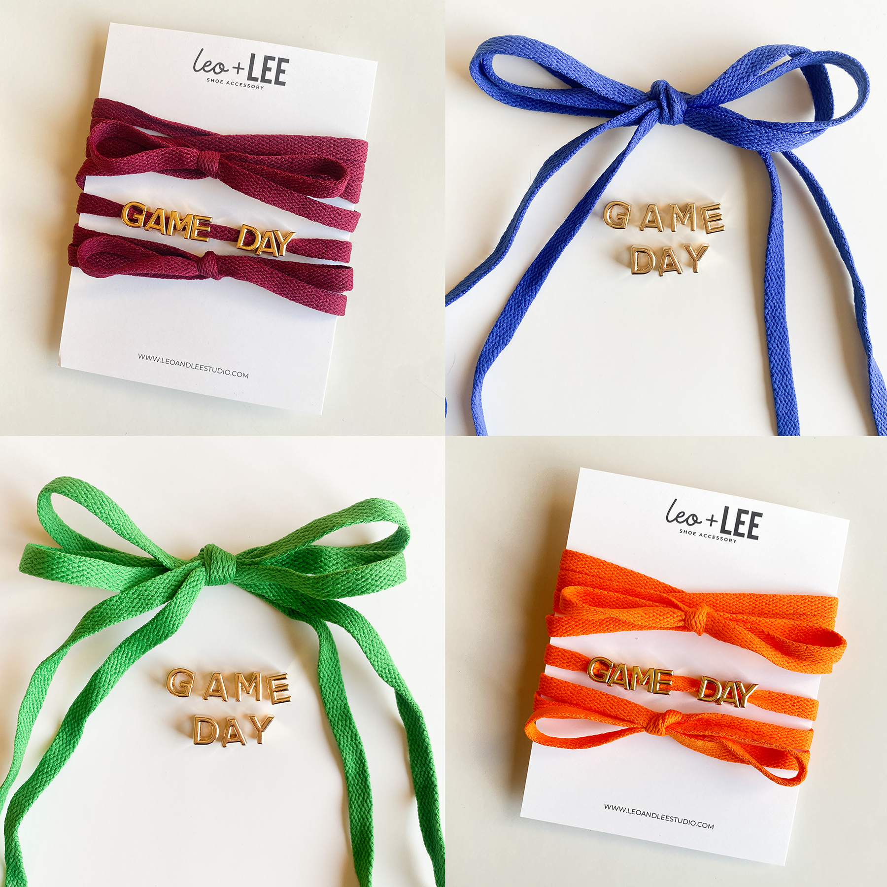 Leo & Lee Studio – Engroshandel Skotilbehør – Unisex – Spilledag Snørebåndssæt | Perfekt til sportsfans!12