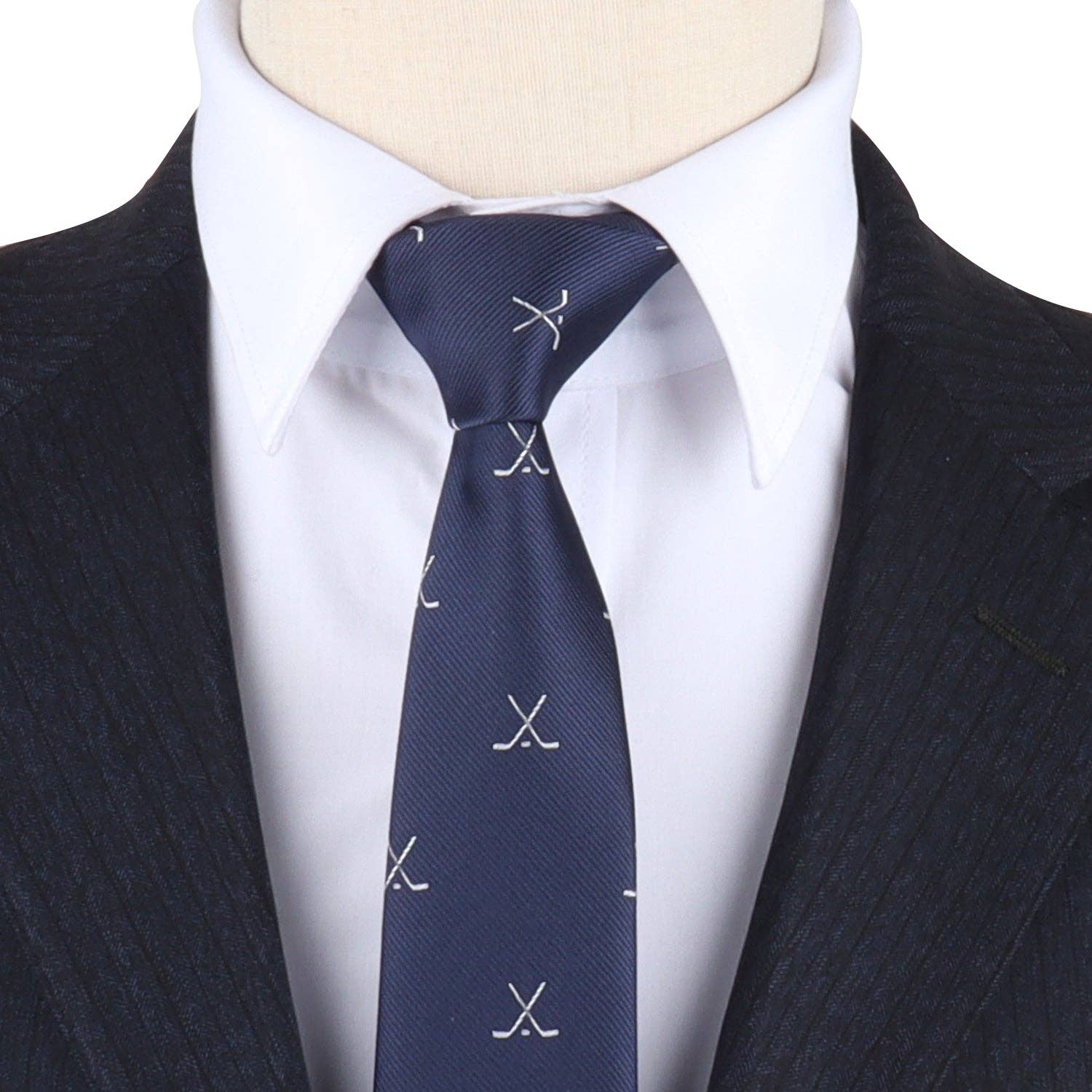 AusCufflinks – wholesale Slipsar – Herr – Korsad ishockey smal slips8