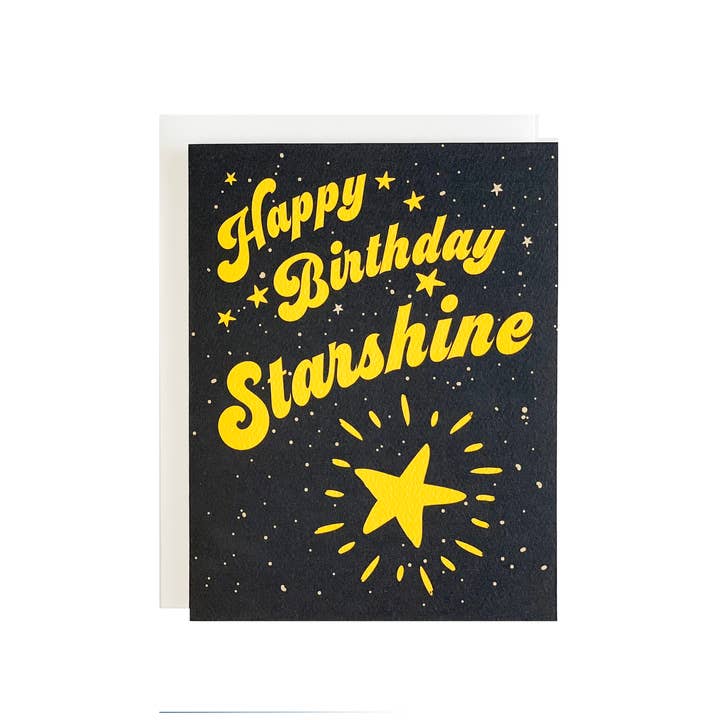 Happy Birthday Starshine Greeting Card for wholesale by drawn by water