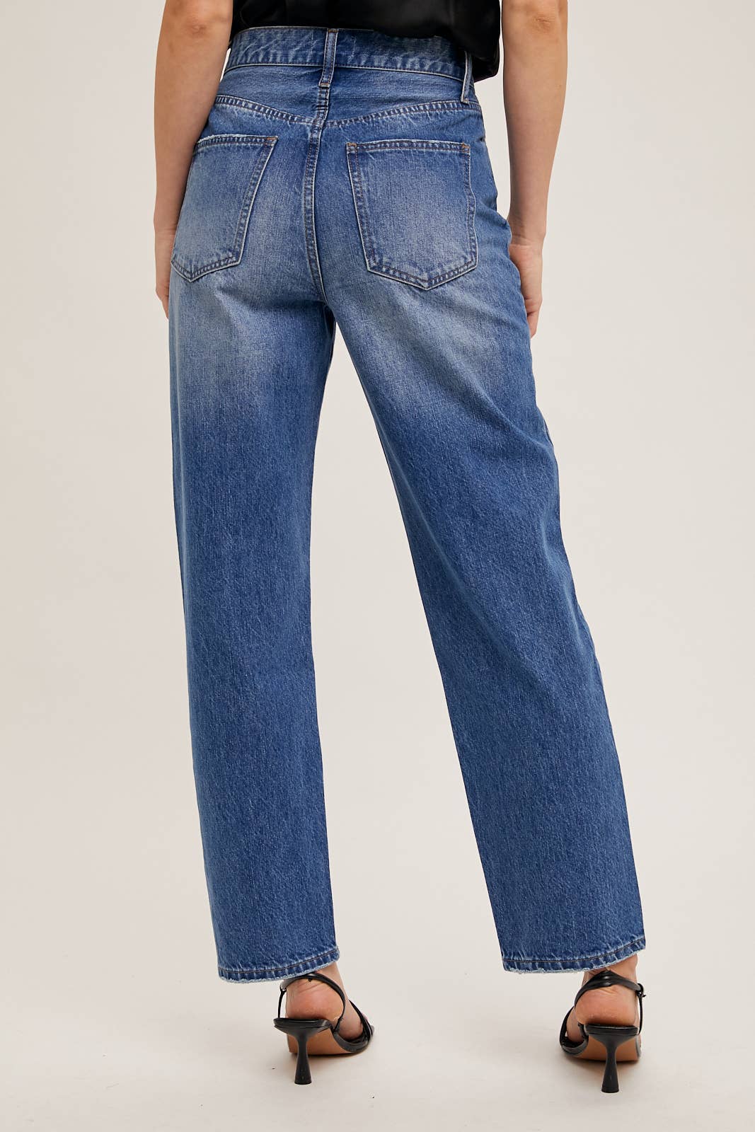 Bluivy - Wholesale Jeans - Women's - DENIM ASYMMETRICAL WAIST STRAIGHT LEG JEANS11