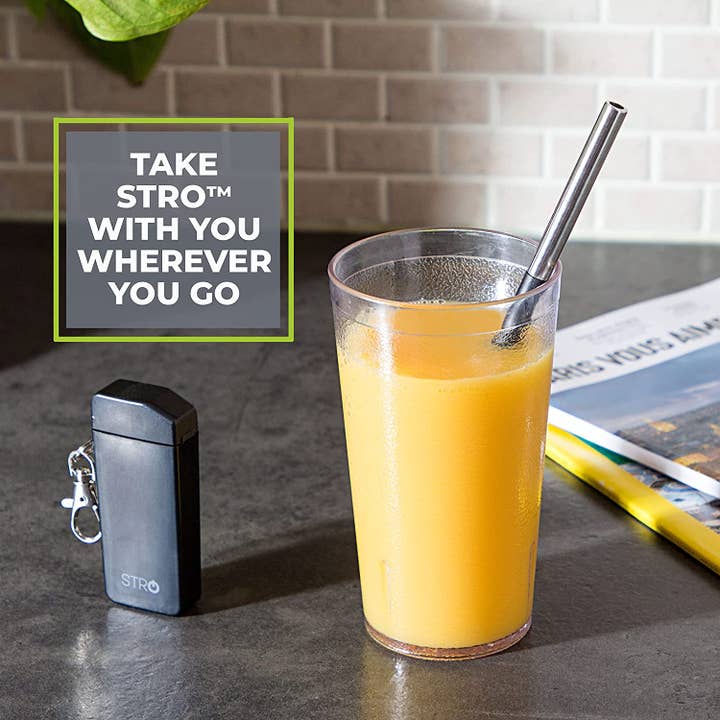 TubShroom - Vente Paille - Paille en métal réutilisable STRO avec étui portable et brosse7