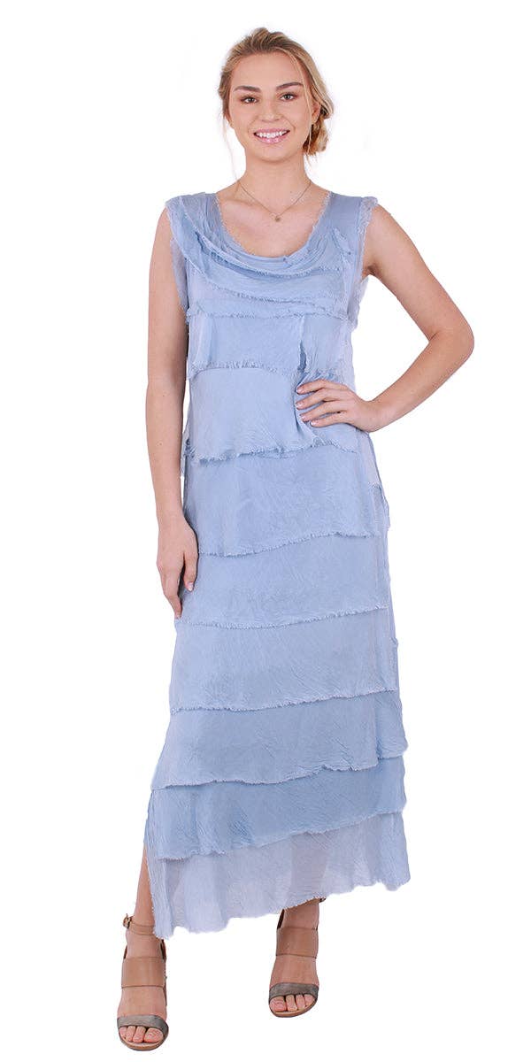 Gigi Moda - Wholesale Dress - Women's - Full Length Ruffle Dress56