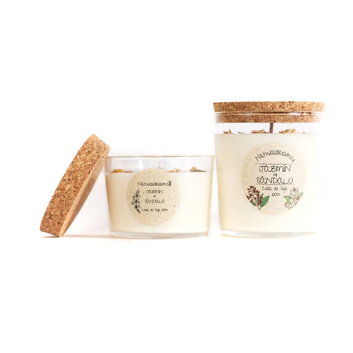Naturaldreams8 - Wholesale Jar/Filled Candle - JASMINE & SANDALWOOD SOY WAX CANDLE1