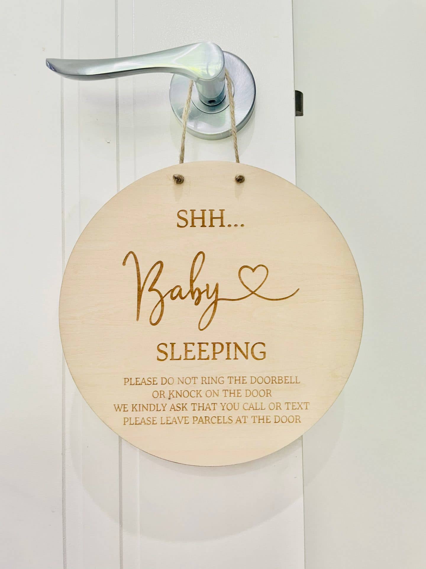Timber Tinkers - Wholesale Sign - Shh... Baby Sleeping - Please do not knock3