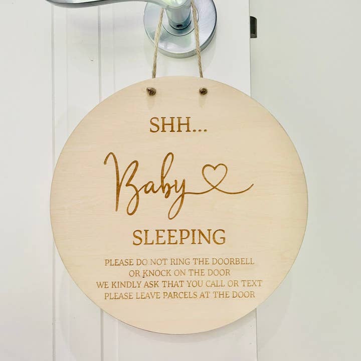 Timber Tinkers - Wholesale Sign - Shh... Baby Sleeping - Please do not knock3