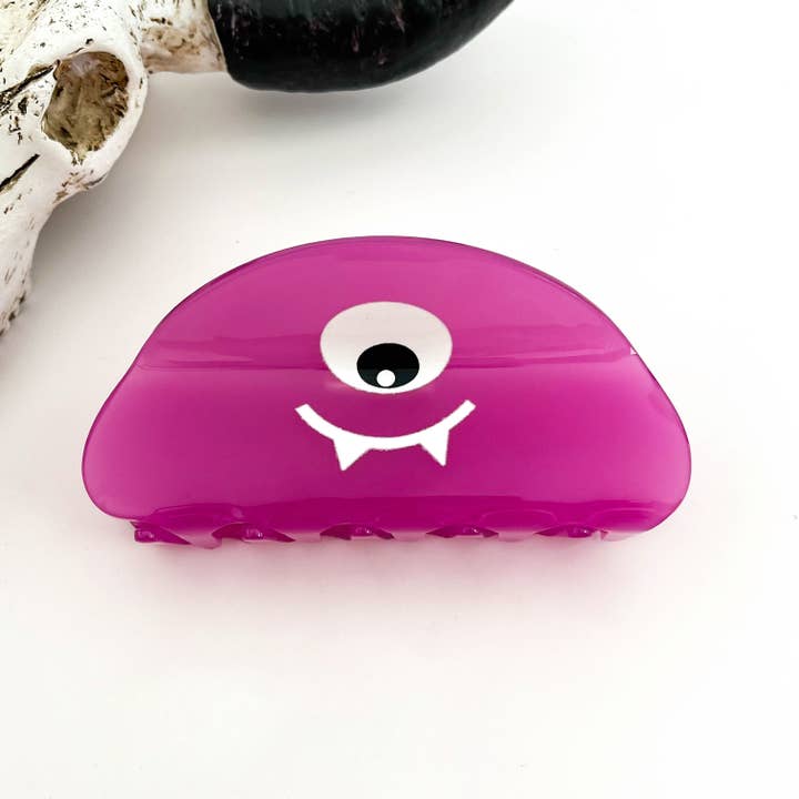 mildstyles - Wholesale Hair Clip - Women's - Cute Cyclops Ghost Acrylic Claw Clip – Spooky & Fun