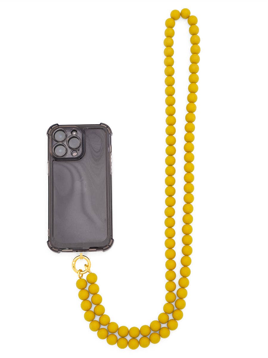 ZENZII Jewelry - Wholesale Beaded/Pearl Necklace - Matte Resin Beaded Crossbody Phone Lanyard1