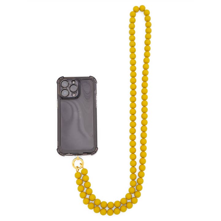ZENZII Jewelry - Wholesale Beaded/Pearl Necklace - Matte Resin Beaded Crossbody Phone Lanyard1