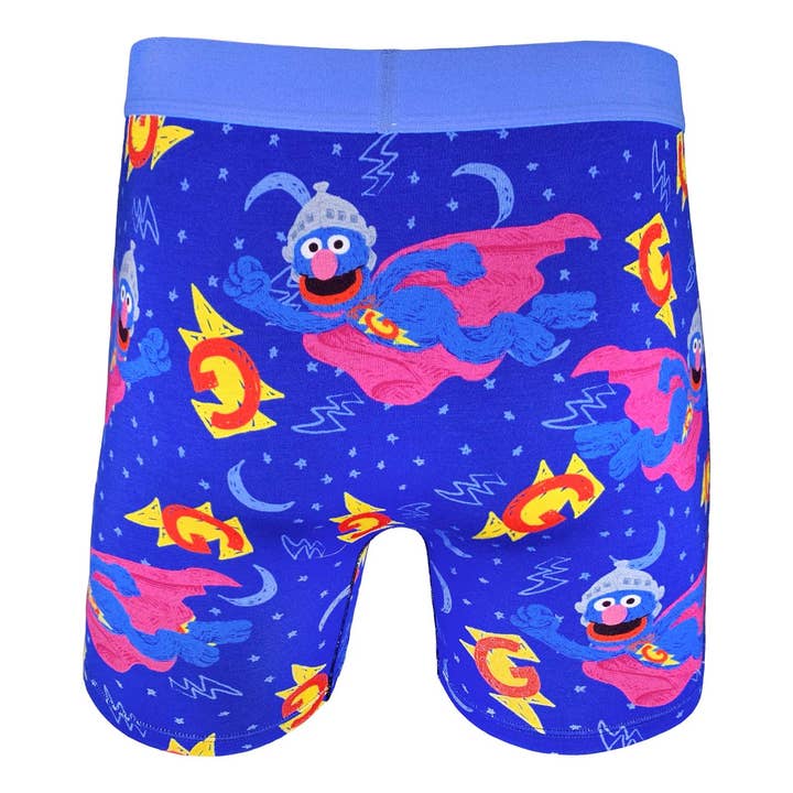 Good Luck Sock - Wholesale Underwear - Men's - Men's Sesame Street, Super Grover Underwear