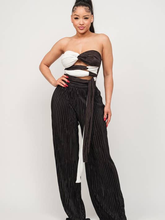 Slipsrörstopp med breda benbyxor för wholesale av Belita Collection