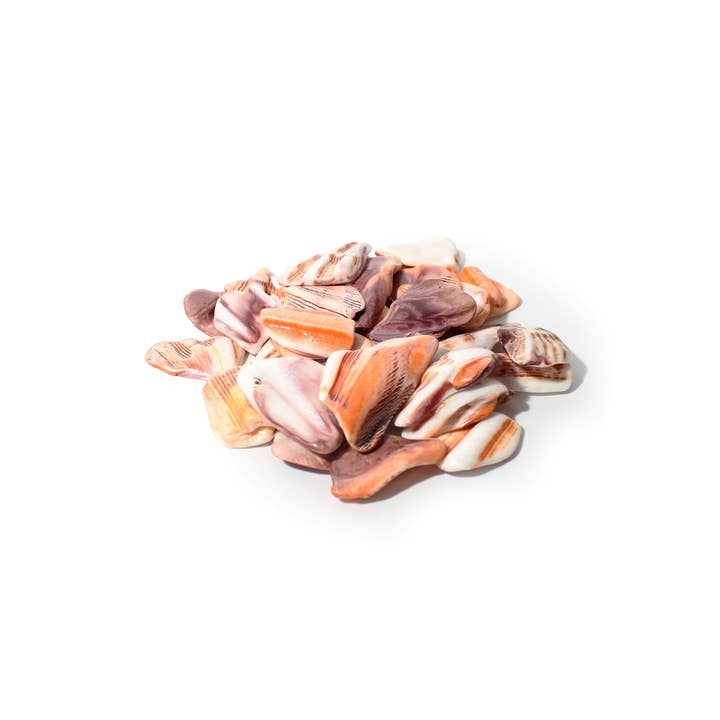 Mano De Lion Orange Shell Tumbled Stones for wholesale by Stonebridge Imports