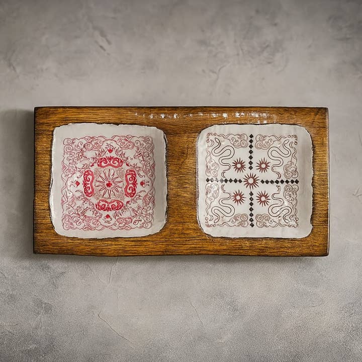 Dubbele Gelakte Schaal Hop Hare In Mangohout #1 voor wholesale door Etnico del Mondo