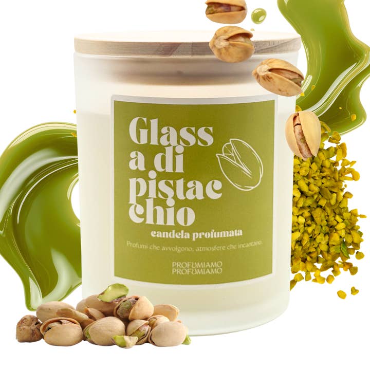 Profumiamo - Vente Bougie en bocal - Glaçage au pistache0