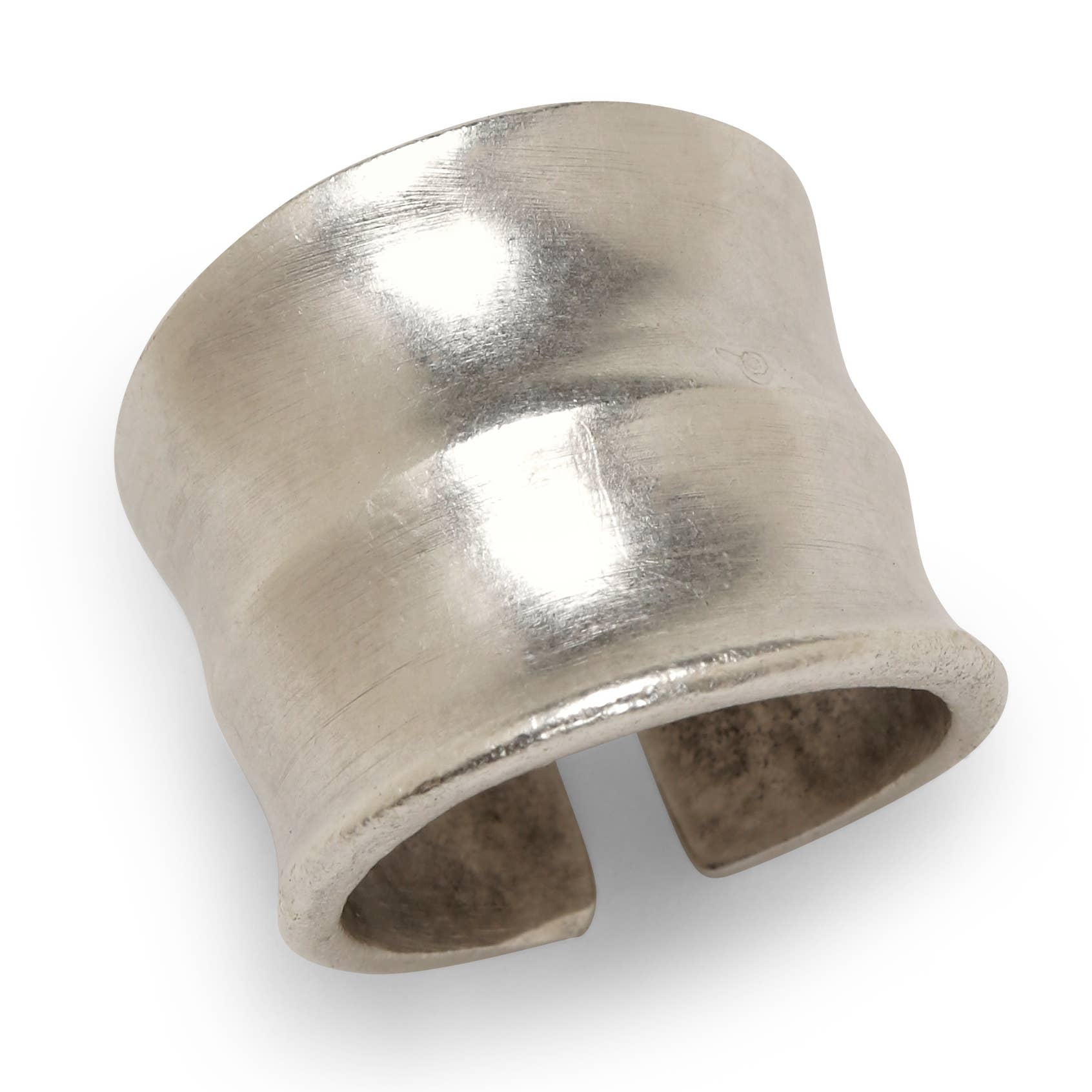 Chanour - Wholesale Cocktail/Statement Ring - Handmade Brass Ring In Silver Plated - NR68322