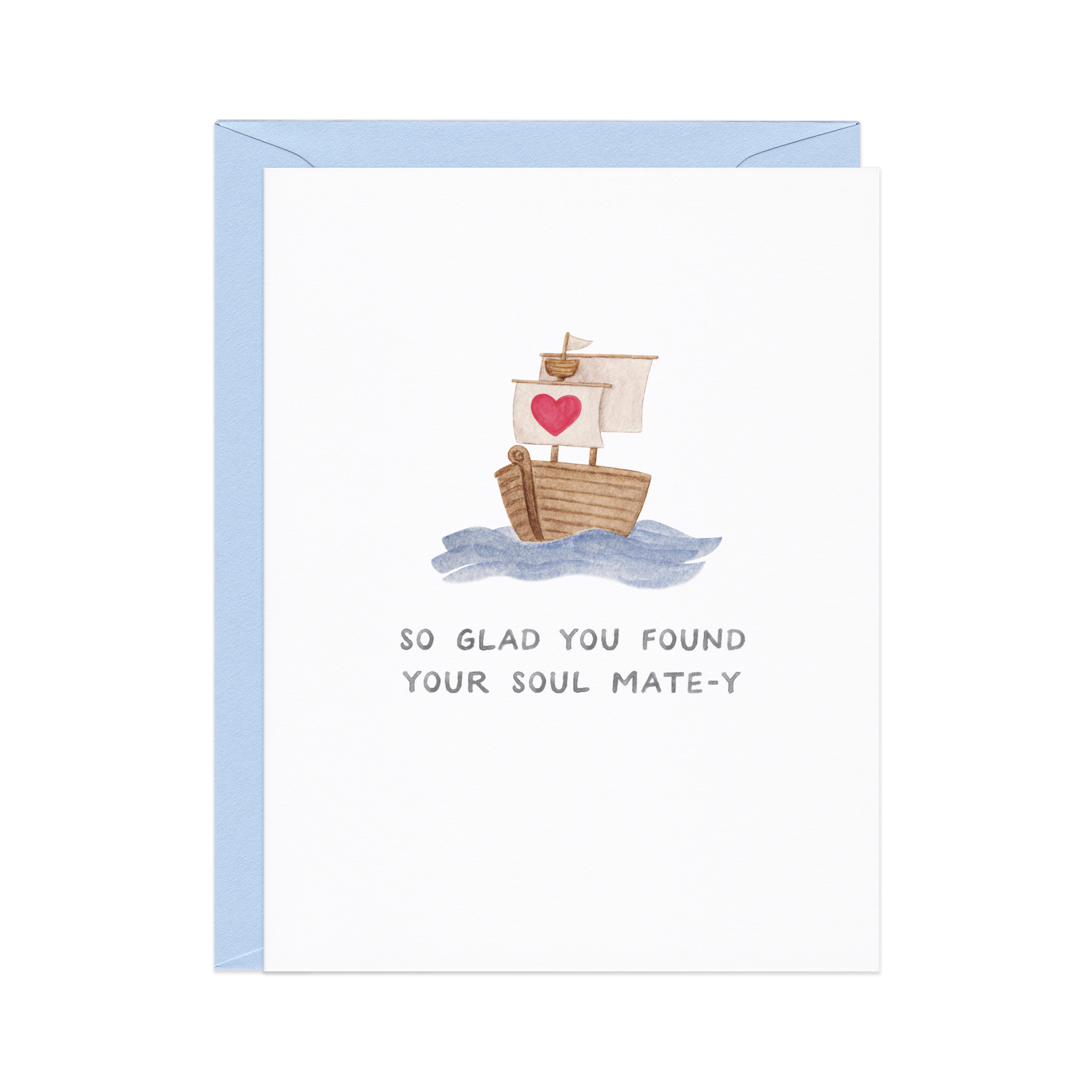Amy Zhang - Wholesale Wedding Card - Soul Mate-y — Coastal Pun Wedding Card1