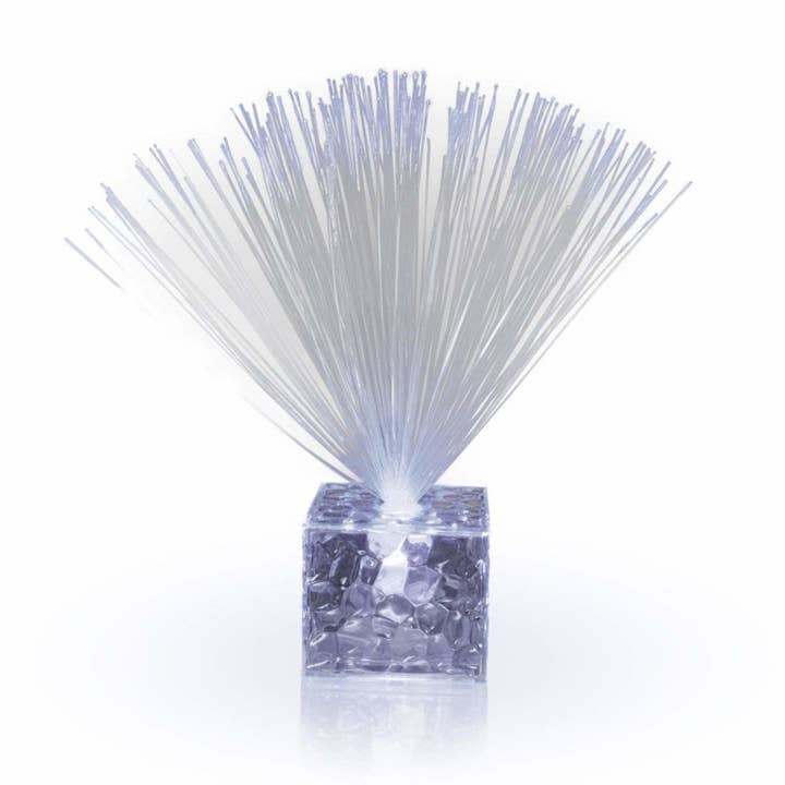 Fiber Optic Centerpiece with Small Clear White Base for wholesale by Blinkee.com, LLC