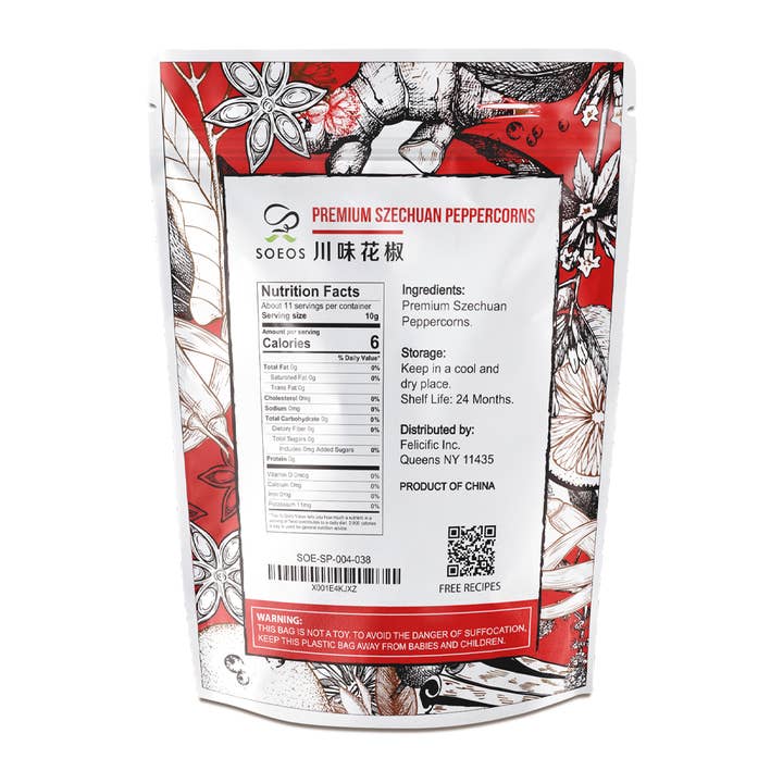 soeos – wholesale Pepper/peppercorns – Soeos Szechuan Grade A Red Sichuan Peppercorns, 4oz1